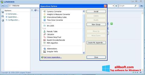 Zrzut ekranu Lingoes na Windows 8