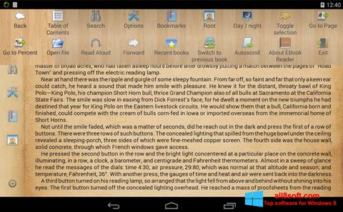 Zrzut ekranu Cool Reader na Windows 8