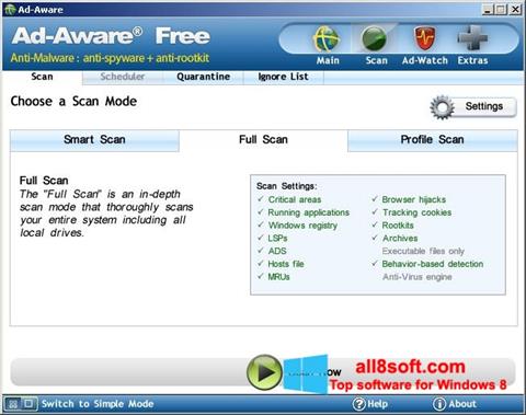 Zrzut ekranu Ad-Aware Free na Windows 8