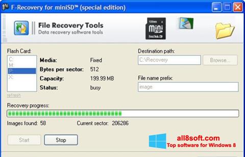 Zrzut ekranu F-Recovery SD na Windows 8