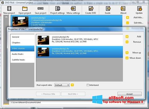 Zrzut ekranu DVD Flick na Windows 8