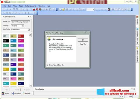 Zrzut ekranu PCStitch na Windows 8