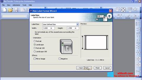 Zrzut ekranu BarTender na Windows 8