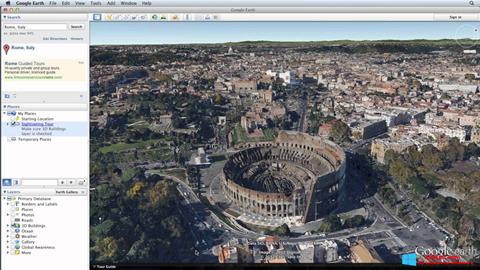 Zrzut ekranu Google Earth Pro na Windows 8