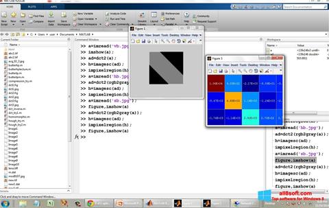 Zrzut ekranu MATLAB na Windows 8