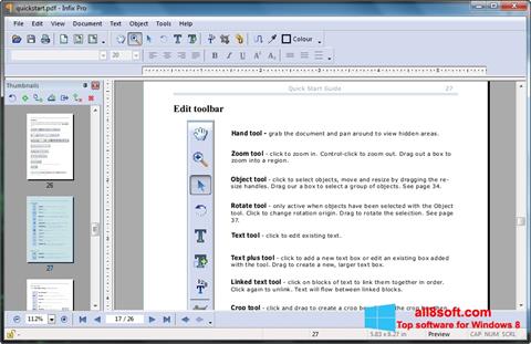 Zrzut ekranu Infix PDF Editor na Windows 8