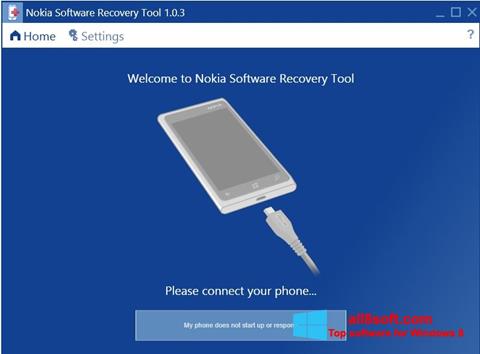 Zrzut ekranu Nokia Software Recovery Tool na Windows 8