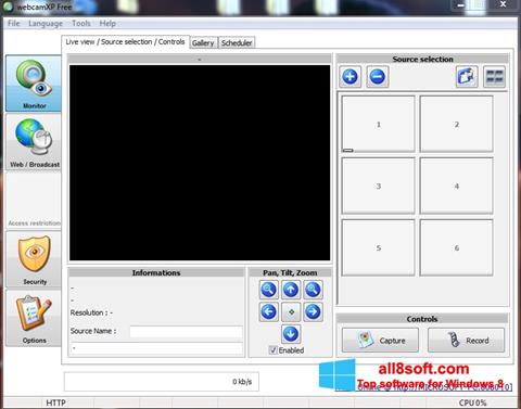 Zrzut ekranu webcamXP na Windows 8