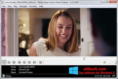 Zrzut ekranu Media Player Classic Home Cinema na Windows 8