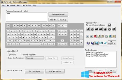 Zrzut ekranu KeyTweak na Windows 8