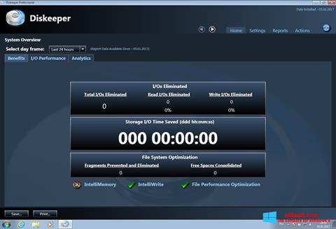 Zrzut ekranu Diskeeper na Windows 8