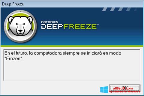 Zrzut ekranu Deep Freeze na Windows 8