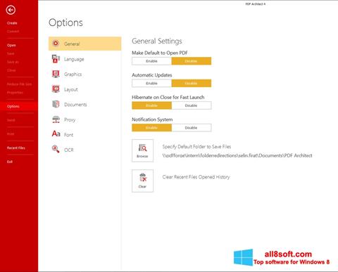 Zrzut ekranu PDF Architect na Windows 8