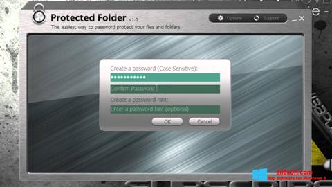Zrzut ekranu Protected Folder na Windows 8