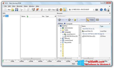 Zrzut ekranu Nero Burning ROM na Windows 8