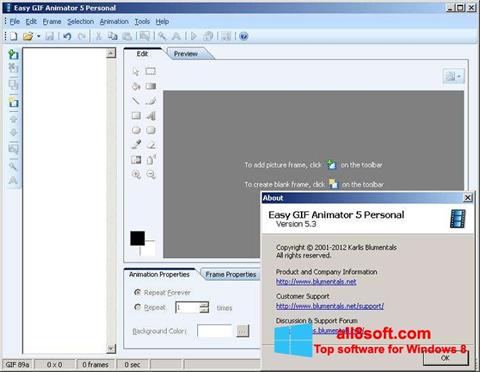 Zrzut ekranu Easy GIF Animator na Windows 8