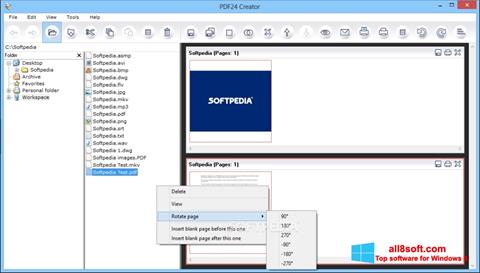 Zrzut ekranu PDF24 Creator na Windows 8