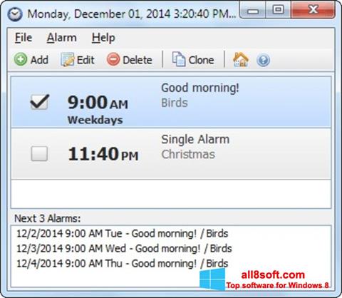 Zrzut ekranu Free Alarm Clock na Windows 8