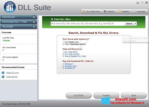 Zrzut ekranu DLL Suite na Windows 8