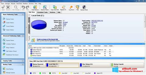 Zrzut ekranu Paragon Hard Disk Manager na Windows 8