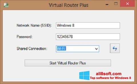 Zrzut ekranu Virtual Router Plus na Windows 8