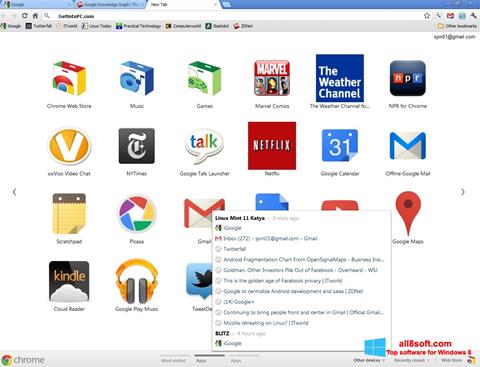 Zrzut ekranu Google Chrome Offline Installer na Windows 8
