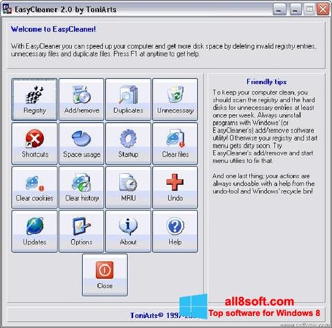 Zrzut ekranu EasyCleaner na Windows 8