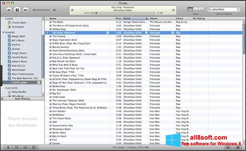 Zrzut ekranu iTunes na Windows 8