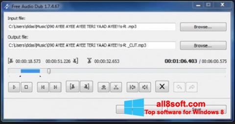 Zrzut ekranu Free Audio Dub na Windows 8