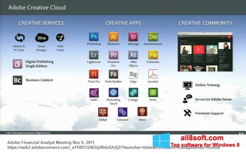 Zrzut ekranu Adobe Creative Cloud na Windows 8