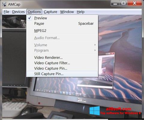 Zrzut ekranu AMCap na Windows 8