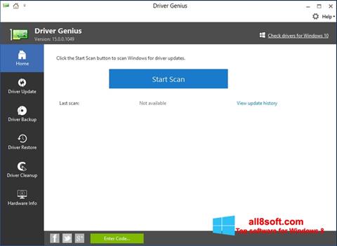 Zrzut ekranu DriverScanner na Windows 8