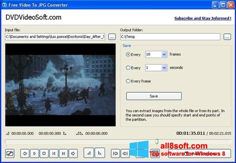 Zrzut ekranu Free Video to JPG Converter na Windows 8