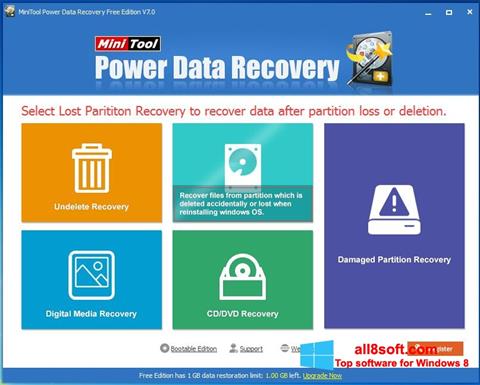 Zrzut ekranu Power Data Recovery na Windows 8