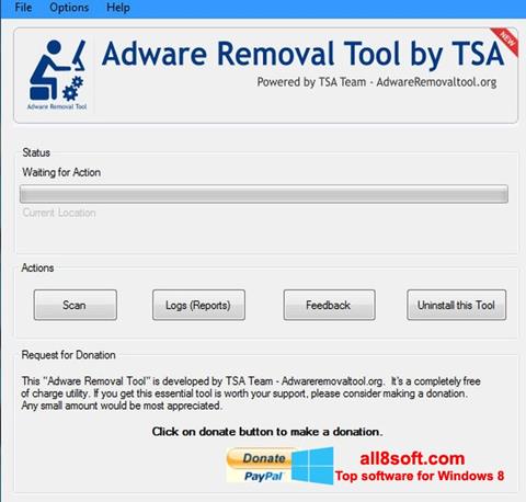 Zrzut ekranu Adware Removal Tool na Windows 8