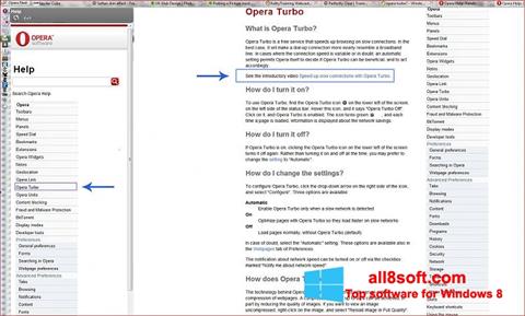 Zrzut ekranu Opera Turbo na Windows 8