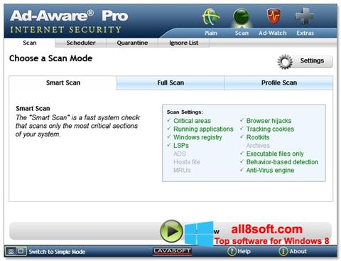 Zrzut ekranu Ad-Aware na Windows 8