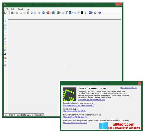 Zrzut ekranu Greenshot na Windows 8