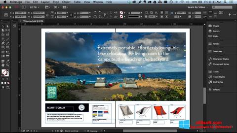 Zrzut ekranu Adobe InDesign na Windows 8