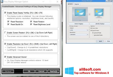 Zrzut ekranu Easy Display Manager na Windows 8